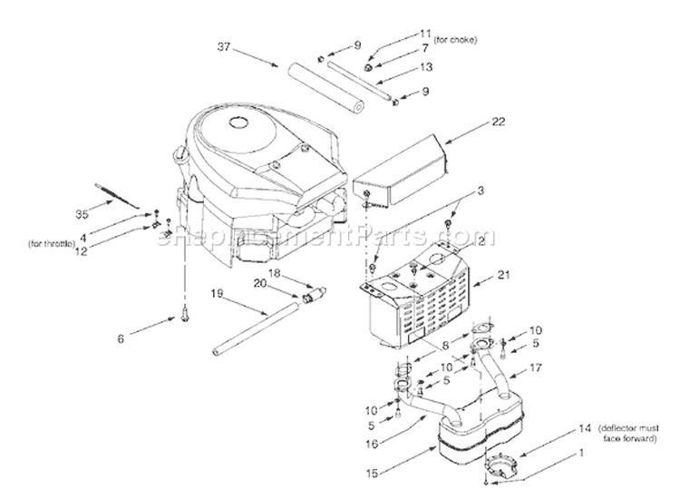 Page H Diagram and Parts List for 13AU604H401 2000 Yard Man Lawn Tractor